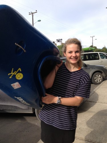 Caroline hauling boats back and forth for cleaning