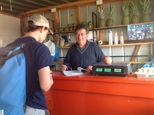 Students apply their Spanish to purchase snacks in small town markets. Students apply their Spanish to purchase snacks in small town markets.