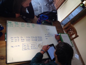 Calculations and predictions.