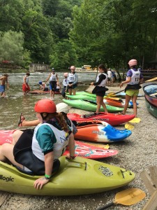 Put-in for slalom race