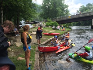 Wayner coaching campers in the lower gates